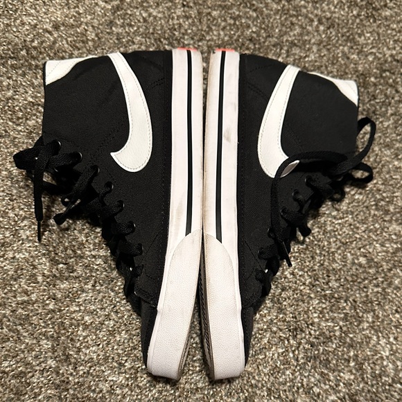 Nike Black and White Women’s High Top Court Legacy Sneakers - Picture 4 of 7